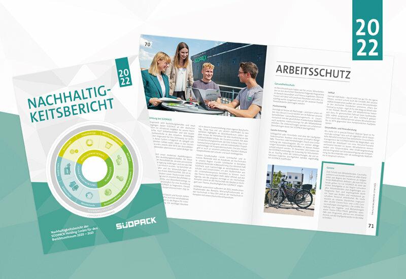 Cover image of SÜDPACK's sustainability report for the years 2020 and 2021